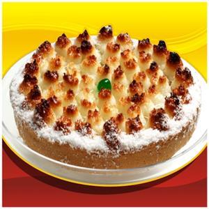 Mini tarta de coco con dulce de leche
